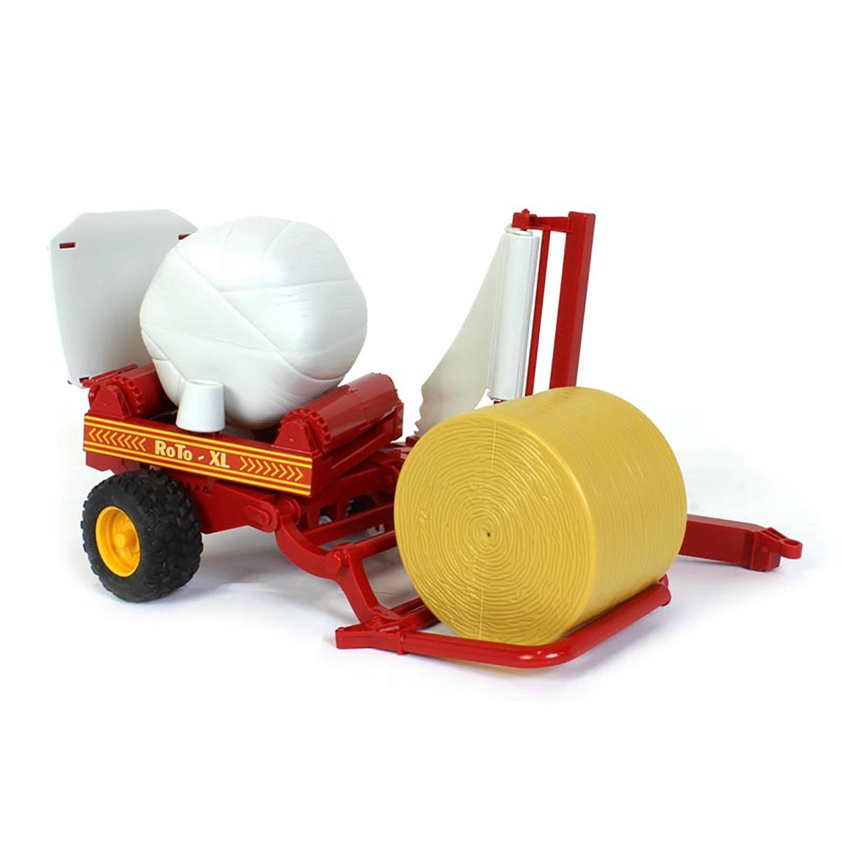 (B&D) 1/16 Bale Wrapper with Wrapped Bale & Unwrapped Bale by Bruder - Damaged Box